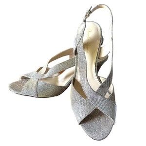 Amelia Grace Celia Gold Glitter Shimmering Cocktail Dress Shoes Size 10